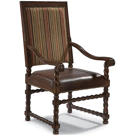Bear Creek Leather Dining Chair with Nailhead Trim